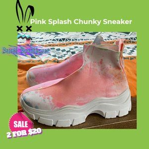 ❌SOLD ON VINTED❌ 🌸FINAL PRICE🌸Pink Splash Chunky Sneaker